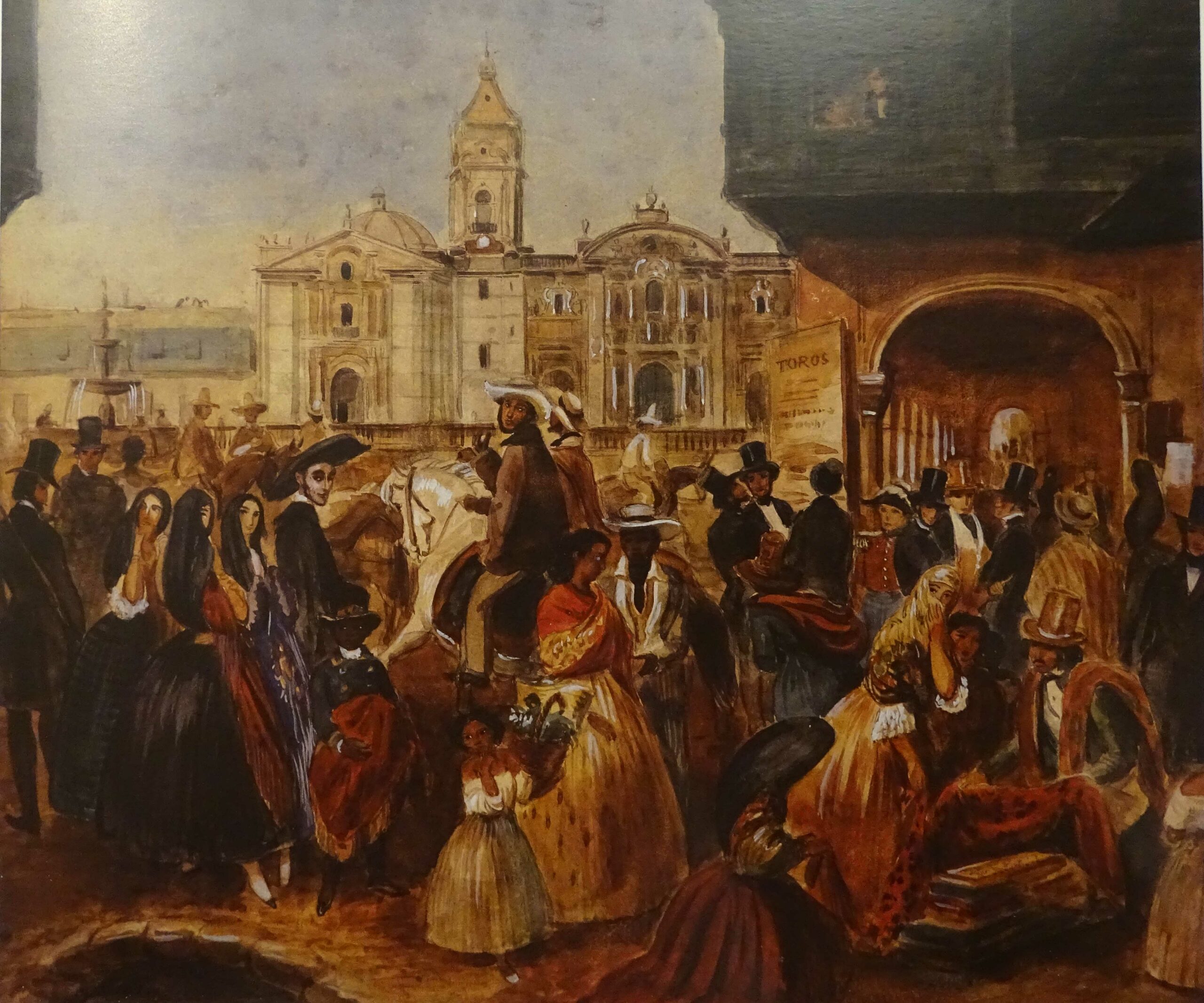 Plaza Mayor de Lima, por Rugendas